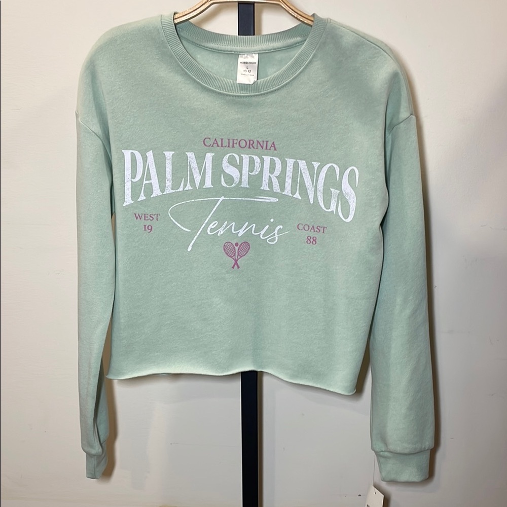 Nordstrom Light Green Palm Springs Sweatshirt